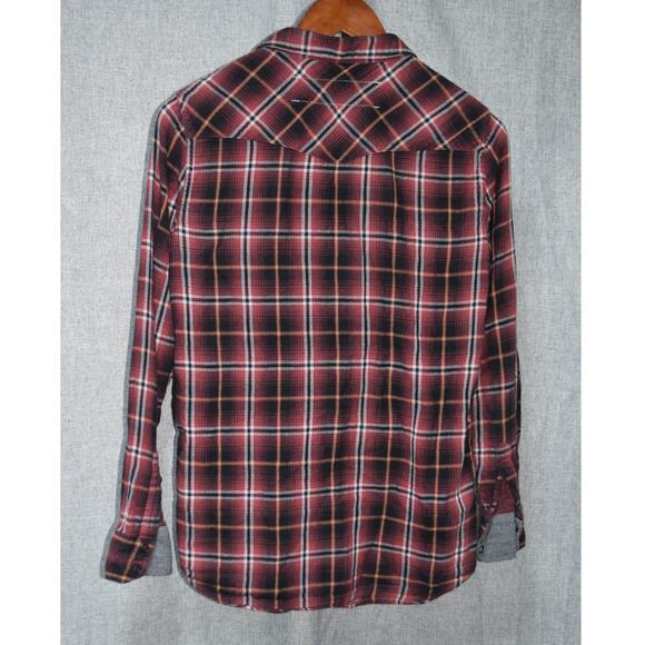 Rag & Bone Plaid Button-Up Flannel Shirt Red Black White XS - Picture 3 of 3